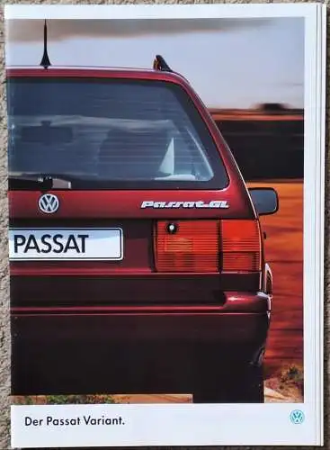 Prospekt VW Volkswagen Passat Variant 8/1994 Modelljahr 1995. 