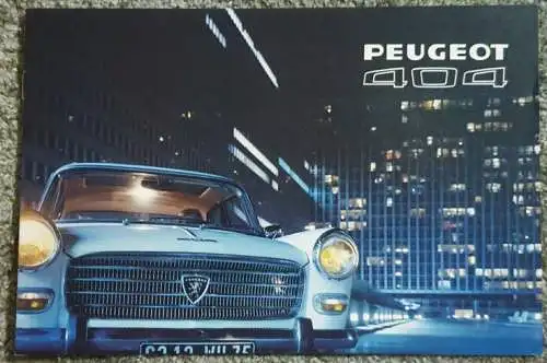 Prospekt Peugeot 404 Limousine 7/1971 Modelljahr 1972 französisch. 