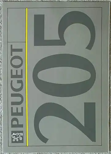 Prospekt Peugeot 205 Look, XL, GL, XR, GR, Look D, XLD, GLD, GTi, Cabrio CJ, Cabrio CTi 7/1991 Modelljahr 1992. 
