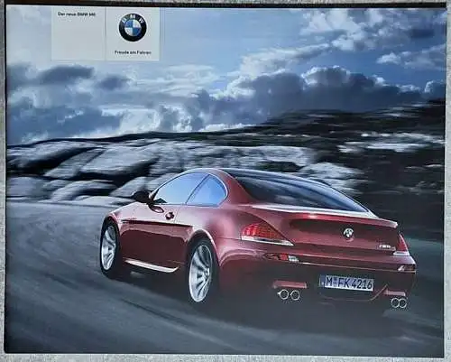 Prospekt BMW 6er M6 Coupe 1/2005. 