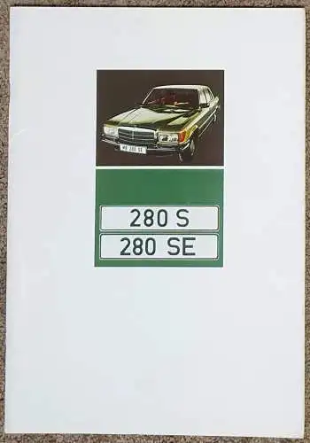 Prospekt Mercedes Benz S-Klasse W116 280 S, 280 SE 11/72. 