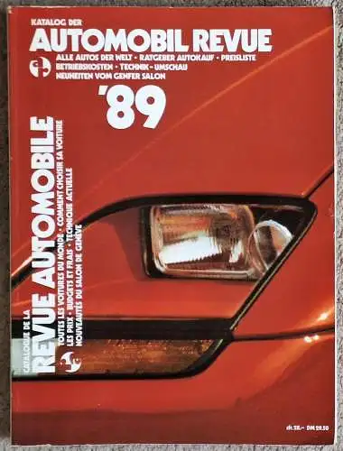 Katalog Automobil Revue 1989. 