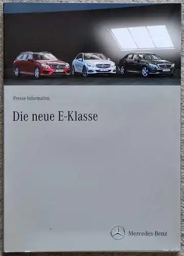 Pressemappe Mercedes-Benz E-Klasse W212 Limousine und T-Modell 2013 mit Foto-DVD, Bildübersicht und Pressetext deutsch. 
