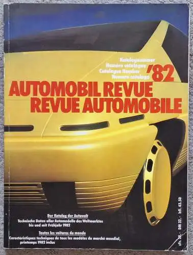 Katalog Automobil Revue 1982. 
