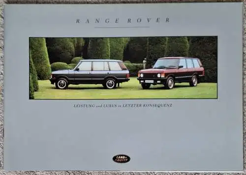 Prospekt Land Rover Range Rover Vogue, SEi, LSEi 10/1992 Modelljahr 1993. 