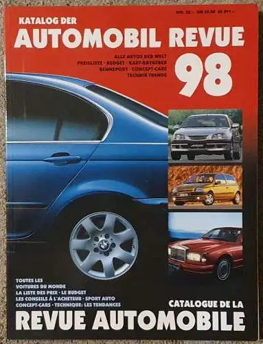 Katalog Automobil Revue 1998. 
