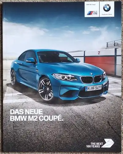 Prospekt BMW M2 Coupe 2/2016 Modelljahr 2017. 
