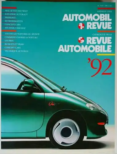 Katalog Automobil Revue 1992. 
