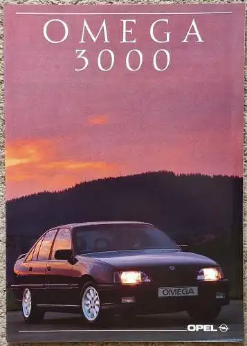 Prospekt Opel Omega 3000 9/1990 Modelljahr 1991. 