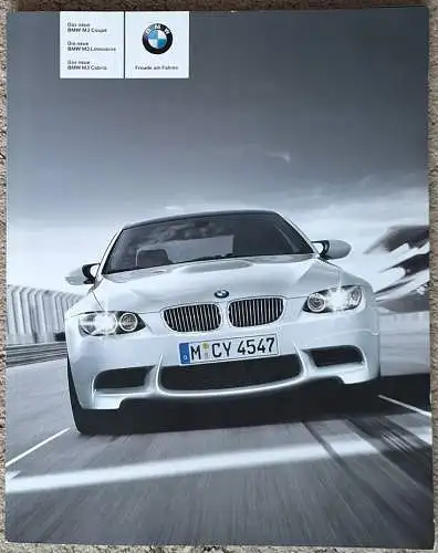 Prospekt BMW M3 Limousine, Coupe, Cabrio 1/2008 Modelljahr 2008. 