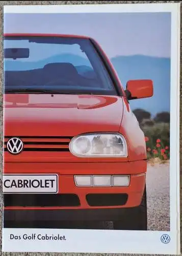 Prospekt VW Volkswagen Golf III Cabriolet 5/1997 Modelljahr 1997 1998. 