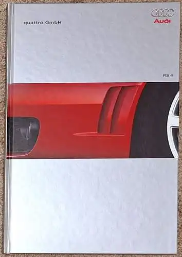Prospekt Audi RS4 Avant 2/2000 Hardcover + Preisliste. 