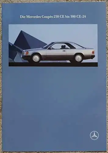 Prospekt Mercedes Benz W124 Coupe 230 CE, 300 CE, 300 CE-24 9/1990 Modelljahr 1991. 
