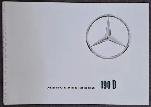 Prospekt Mercedes Benz 190 D Ponton 7/1959 Modelljahr 1960 ORIGINAL!. 