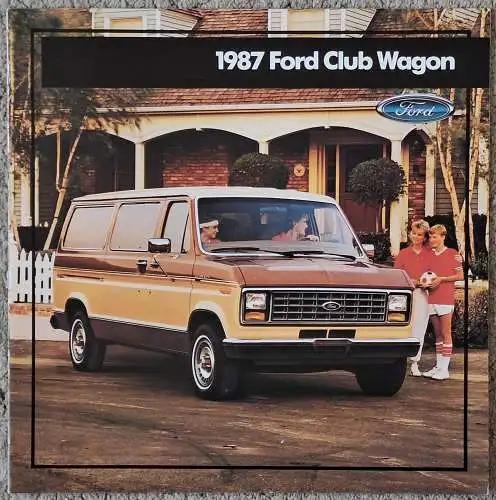 Prospekt Ford USA Club Wagon 8/1986 Modelljahr 1987. 