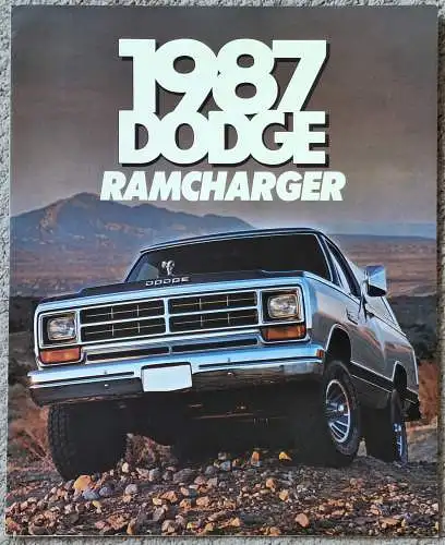 Prospekt Dodge Ramcharger 8/1986 Modelljahr 1987. 
