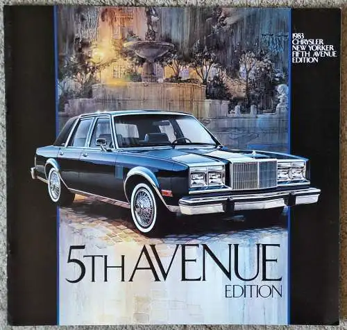 Prospekt Chrysler New Yorker 5th Avenue Edition 8/1982 Modelljahr 1983. 