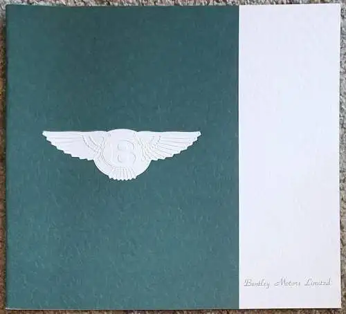 Prospekt Bentley 1992 Eight, Mulsanne S, Turbo R, Continental. 