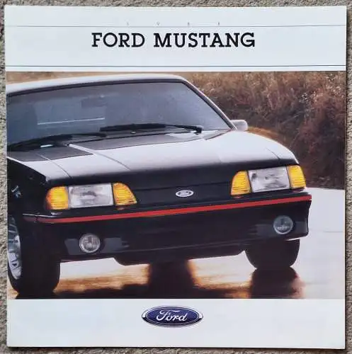 Prospekt Ford USA Mustang 8/1987 Modelljahr 1988. 