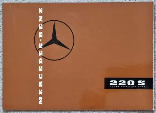 Prospekt Mercedes Benz 220 S Coupe, Cabriolet Ponton ca. 1958 ORIGINAL!. 