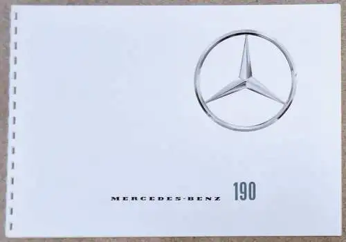 Prospekt Mercedes Benz 190 Ponton 7/1959 Modelljahr 1960 ORIGINAL!. 