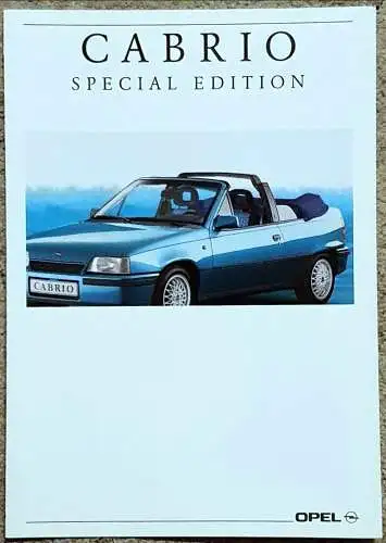 Prospekt Opel Kadett Cabrio Special Edition. 
