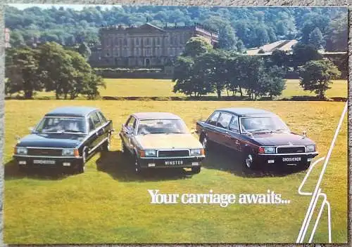 Prospekt Coleman Milne Ford Granada Limousines ca. 1979, Minster, Grosvenor, Dorchester. 