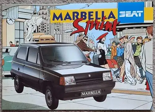 Prospekt Seat Marbella Sprint ca.1987, 4 Seiten, deutsch. 