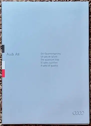 Prospekt Audi A8 8/1994 Modelljahr 1995 + Preisliste. 