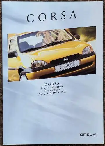 Prospekt Opel Corsa B 4/1997. 