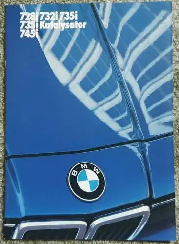 Prospekt BMW 7er E23 2/1985 Modelljahr 1986 728i, 732i, 735i. 