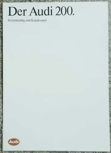 Prospekt Audi 200 1/1989. 