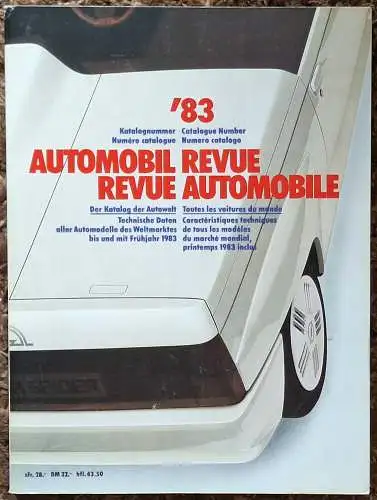 Katalog Automobil Revue 1983. 