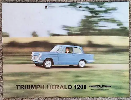 Prospekt Triumph Herald 1200 12/1963 Modelljahr 1964 deutsch. 