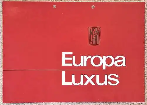 Prospekt NSU-Fiat Europa Luxus 12/1963 Modelljahr 1964. 