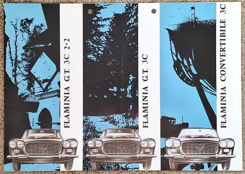 Prospekt Lancia Flaminia GT 3C, GT 3C 2+2, Convertible 3C 10/1963. 