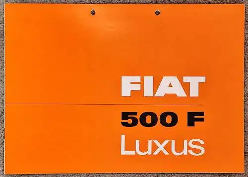 Prospekt Fiat 500 F Luxus ca. 1965. 