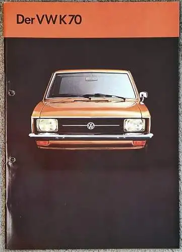 Prospekt VW Volkswagen K70 8/1970 Modelljahr 1971. 