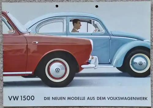 Prospekt VW Volkswagen 1500 ca. 1963 mit Cabriolet. 