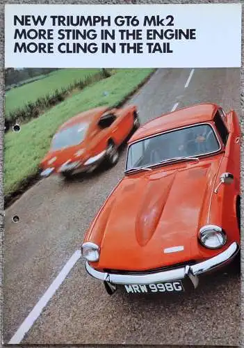 Prospekt Triumph GT6 Mk2 4/1969 englisch. 