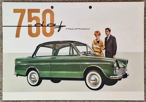 Prospekt DAF 750 variomatic 9/1961 Modelljahr 1962. 