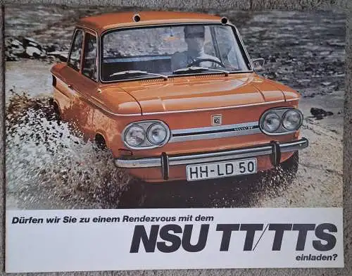 Prospekt NSU TT, TTS 10/1968 Modelljahr 1969. 