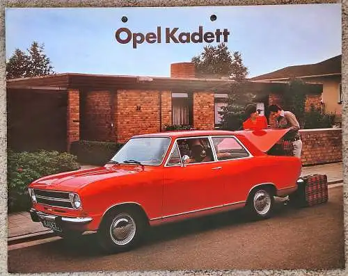 Prospekt Opel Kadett B 8/1972 Modelljahr 1973 mit Rallye. 