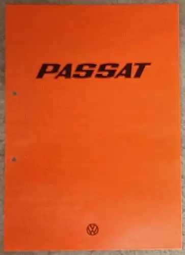 Prospekt VW Volkswagen Passat 8/1977 Modelljahr 1978. 