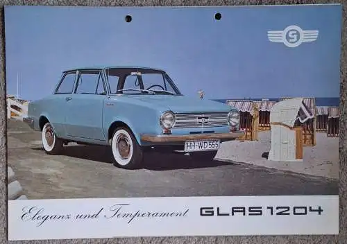 Prospekt Glas 1204 7/1963 Modelljahr 1964. 