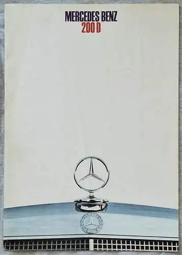 Prospekt Mercedes-Benz 200 D /8 12/1967 Modelljahr 1968 ORIGINAL!. 