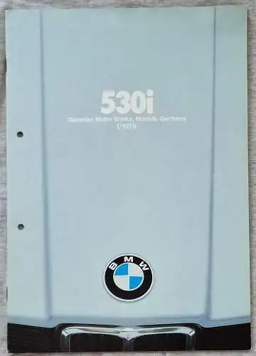 Prospekt BMW 5er E12 530i Si 2/1977 Modelljahr 1978 englisch USA. 