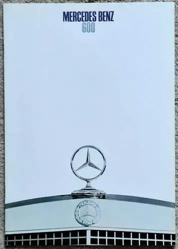 Prospekt Mercedes-Benz 600 5/1968 Modelljahr 1969 ORIGINAL!. 