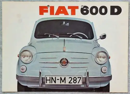 Prospekt Fiat 600 D 6/1962. 