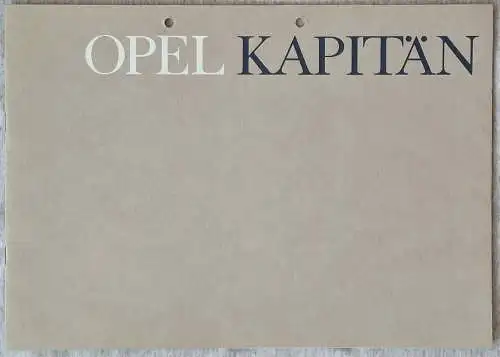 Prospekt Opel Kapitän KAD A 2/1964. 